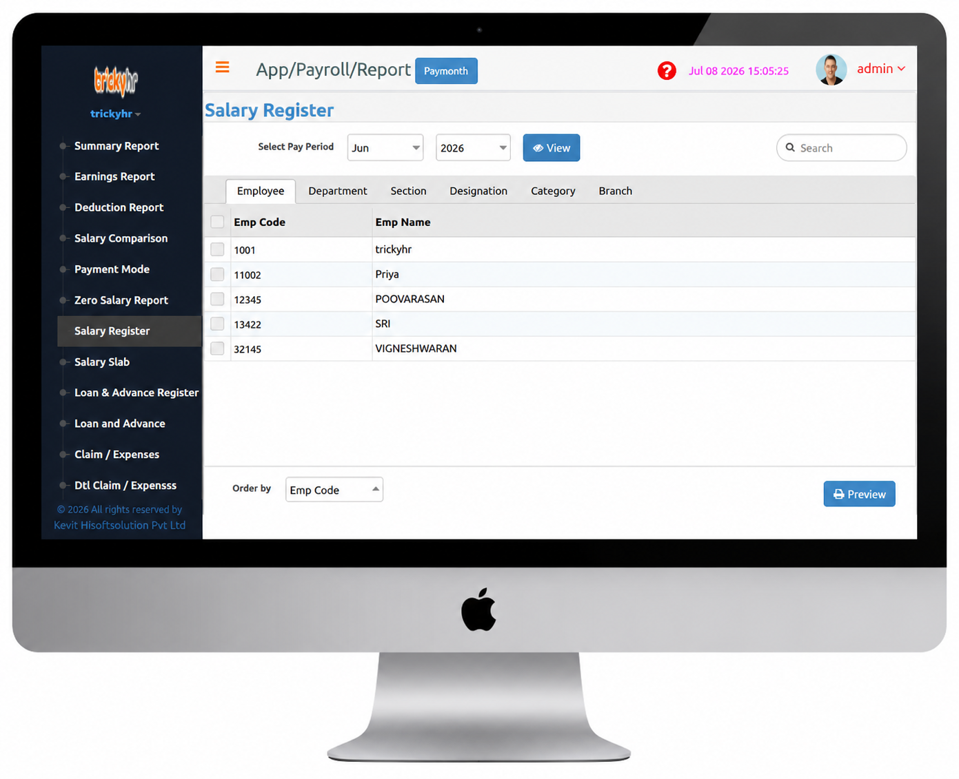 Salary Register